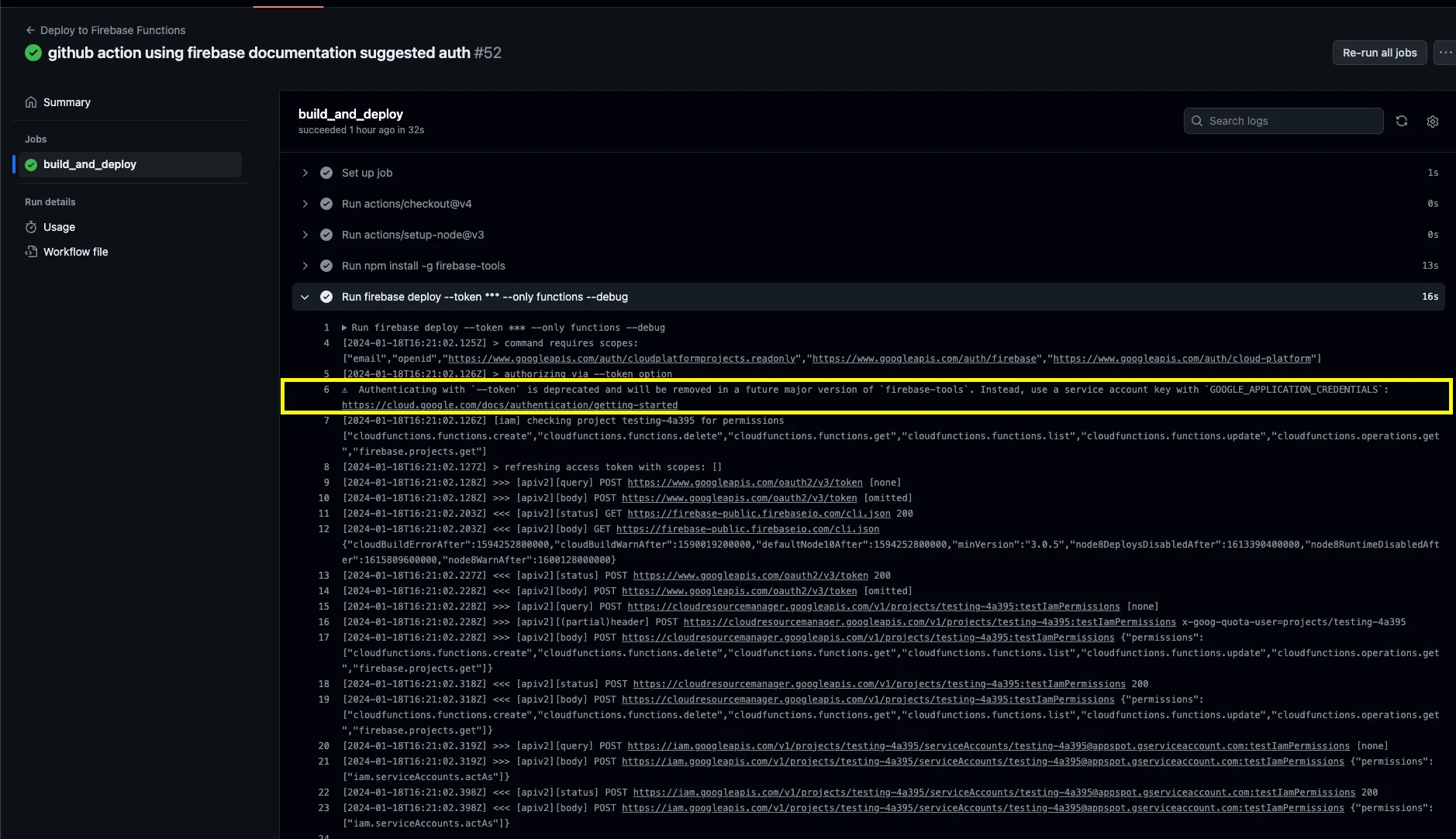 firebase authentication warning